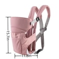thumbnail image 2 of Baby Carrier Infant Carrier Ergonomic Baby Carrier Backpack,Breathable Front Back Carrying Wrap Seat for Newborn Toddlers up to 33 lbs,Pink, 2 of 5