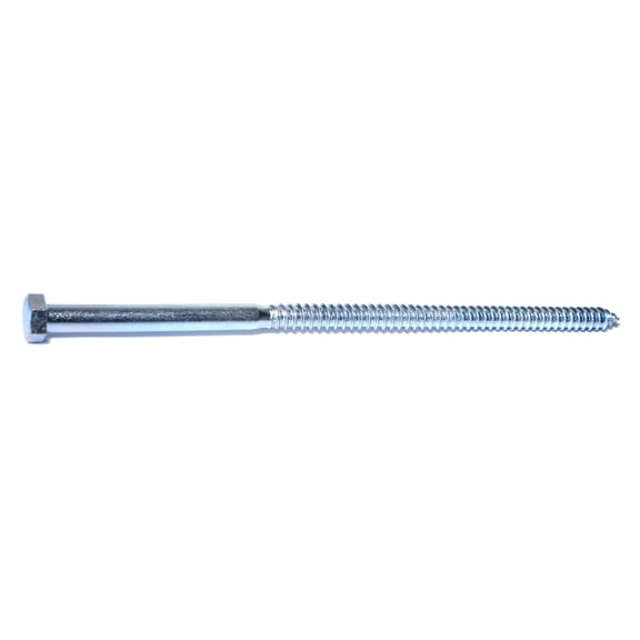1/2" x 12" Zinc Grade 2 / A307 Hex Head Lag Screws HLSHS-552 (25 pcs)
