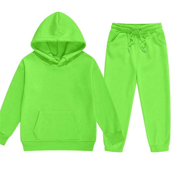 Unisex Kids' and Toddlers' Modern Sweatsuit Set, 2 Piece Hooded Outfit, Pack of 2