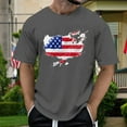 thumbnail image 2 of Pedort Independence Day Men's T-Shirt July 4th Independence Day Men’s Short Sleeve Shirt Golf Shirts T-Shirt Casual Business Tops(H-Gray,M), 2 of 5
