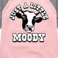 thumbnail image 3 of Instant Message - Just A Little Moody - Toddler & Youth Girls Raglan Graphic T-Shirt, 3 of 6