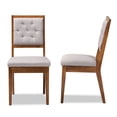 thumbnail image 3 of Baxton Studio Gideon Modern & Contemporary Dining Chair Set, Grey and Walnut Brown (Set of 2), 3 of 5
