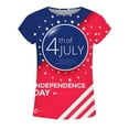thumbnail image 4 of USSUMA USA Flag Print T-Shirts for Women Trendy Short Sleeve 4th of july Independence Day Dressy Blouse Casual Tops Summer Crewneck Women's Tunics Plus Size Shirt 2022, 4 of 5