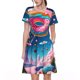 thumbnail image 1 of Easygdp Colorful Donut para Vestido Transpirable de Mujer, Vestido Suelto de Manga Corta con Pliegues y Bolsillos para el Verano, 1 of 6
