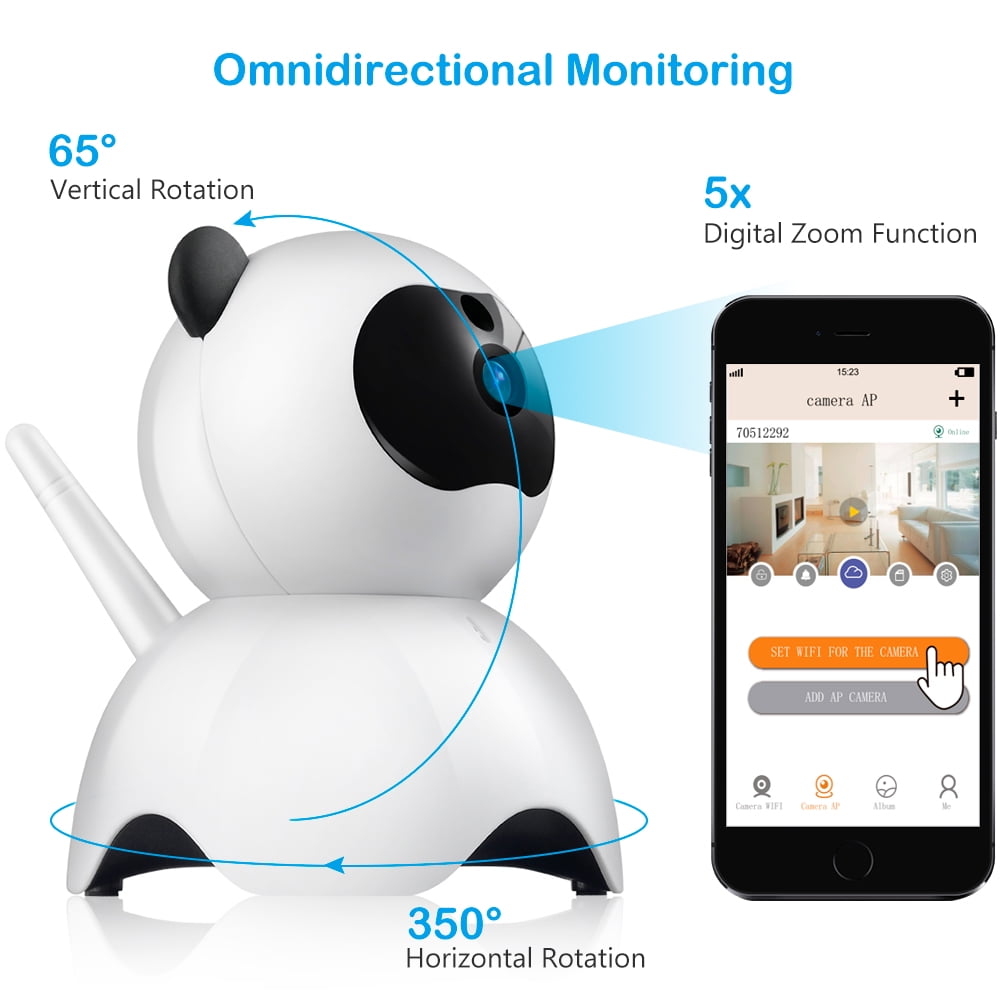 1080P Wi-Fi Video Baby Monitor, Baby Monitoring System, Wi-Fi Camera, Wireless Wi-Fi Baby Monitor Alarm Home Security IP Camera Two-Way Audio Home Security Camera