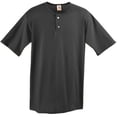thumbnail image 1 of 580A Two-Button Baseball Jersey, Black - Small, 1 of 1
