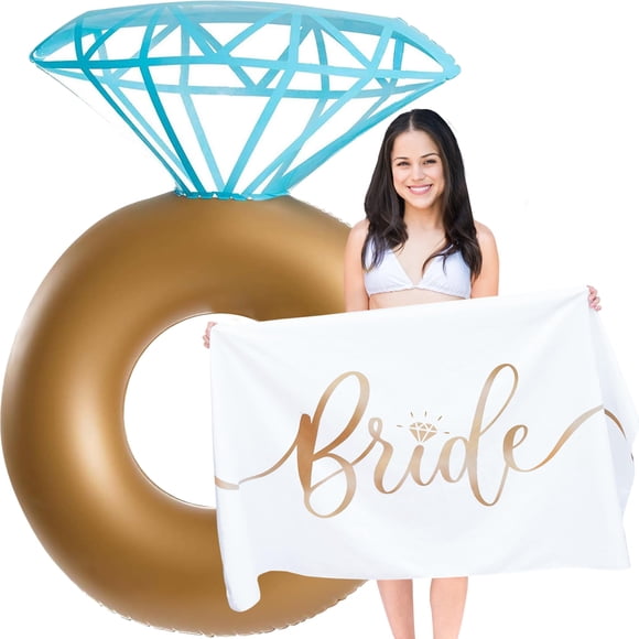Set de flotadores para piscina Towel Prestige Partyware Bride & Ring