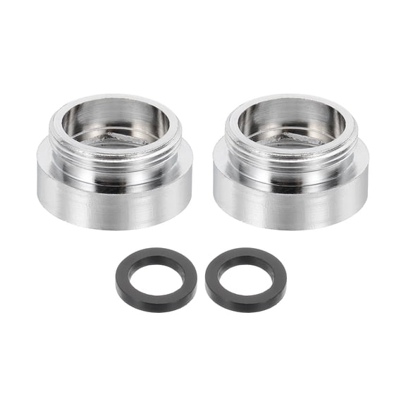 2Pcs Faucet Aerator Adapter, M24 Female to M22 Male with Washer, 13mm Length