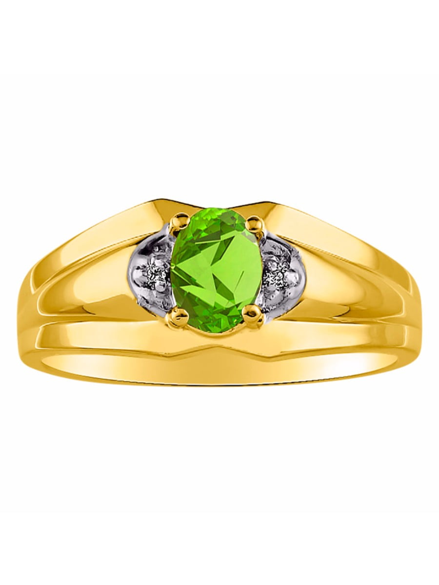 Birthstone Ring Sterling Silver or Yellow Gold Plated Silver