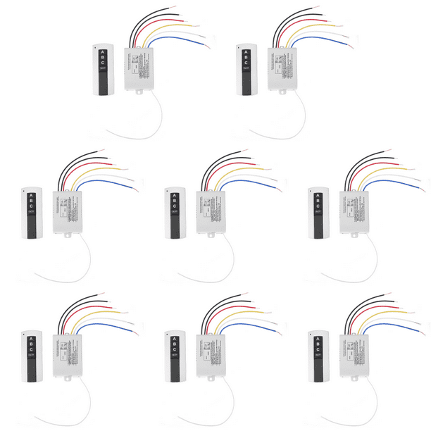 Control remoto 220V Interruptor digital inalámbrico de 3 canales para luz de lámpara