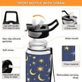 thumbnail image 4 of Moons and Stars Pattern 1000ml Tritan Sport Bottle Straw LeakProof Food-Grade Portable Wide Handle, 4 of 7