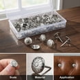 thumbnail image 3 of BlinkLLX Upholstery Tacks Decorative Thumb Tack Push Pin Silver 200 Count 7/16 Inch, 3 of 7