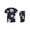 BLACK, variant on MEN'S CASUAL 2-PIECE DESIGNER PUFF PRINTED LIGHTWEIGHT SOFT SHORT SET