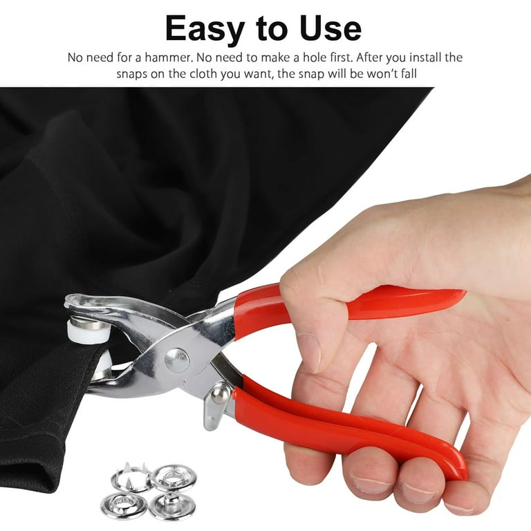 Snaps Buttons with Fastener Pliers Press Tool Kit
