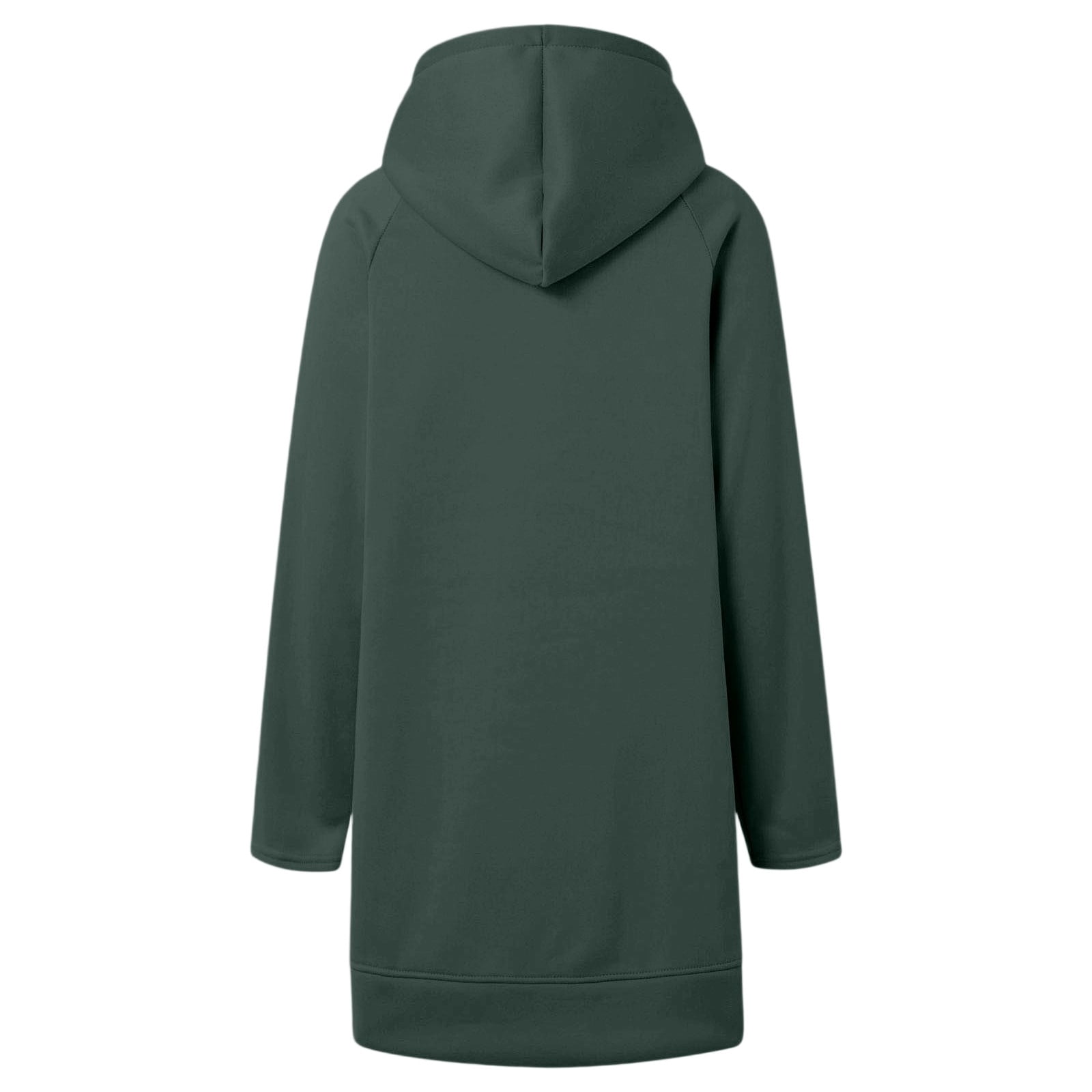 Telankuip The Warmy Oversized Hoodie Dress Women's Casual Long Sleeve Drawstring Pullover Sweatshirts Solid Color Split Hem Long Hooded Tops with Pocket Green XXXL