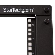 StarTech 4-Post 42U Mobile Open Frame Server Rack, 19 Network Rack with Wheels