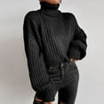 thumbnail image 2 of Chandail Col Roulé pour Femmes Mode Hiver Surdimensionné en Nylon et Coton, Chandail Col Roulé pour Femmes G, 2 of 4
