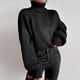 thumbnail image 3 of Gibobby Casual Suéter para Mujer, Suéteres para Mujer Suéter Mujeres otoño Manga Larga Elegante suéter suéter Casual Color sólido Damas Prendas de Punto(Negro,CH), 3 of 4