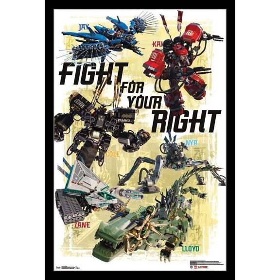 Lego Ninjago - Battle Laminated & Framed Poster Print (22 x 34)
