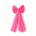 thumbnail image 2 of AHGQT Large Fluffy Tulle Topper Bow, 28.7x13.4Inch Christmas Tree Decoration Giant Red Bow, Giant Wreath Wall Decor with Long Streamers for Xmas Home Wedding Car Holiday Decor Supplies, 2 of 7