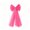 Hot Pink, variant on Red Polyester Christmas Snow Lace Bow Netted Long Flowing Ribbon For Tree Top Decoration Display