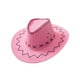 thumbnail image 3 of Sombrero de vaquero de gamuza estilo western cómodo con circunferencia interior de 58 cm de ala ancha para Rosa, 3 of 9