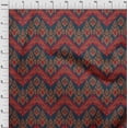 thumbnail image 3 of oneOone Tissu Popeline de Coton Imprimé Ikat Tourbillon & Paisley BTY 56 Pouces de Large, 3 of 4