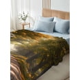 thumbnail image 4 of Brown Trees California King Size Flat Sheet, Wrinkleproof & Fadeproof Cooling Flat Bed Sheet Only, Forest Art Decor Spring Summer Nature Leaf Breathable Soft Bedding Top Sheets 108 x 98 Inches, 4 of 8