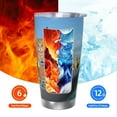 thumbnail image 5 of KLL Two Brave Cats Are Floating On The Sea Iceberg Print 40oz Stainless Steel Insulated Car Cup with Spillproof Lid - Keep Your Drink Hot or Cold on the Go-Without Straw, 5 of 8