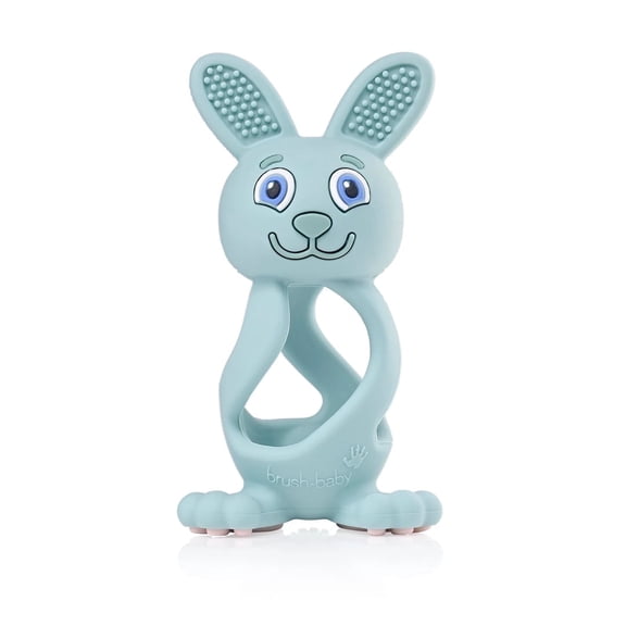 Bobbie Bunny Baby Teether Toy Eucalyptus Green | Twist & Bounce Teething Toy | 0-3 years