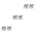 thumbnail image 3 of Kearding 2 piezas Navidad Bowknot árbol adornos brillante Bowknot decoración Festival vacaciones boda fiesta decoración plata Type1 NO1, 3 of 6