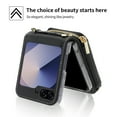 thumbnail image 5 of Allytechgroup Stylish Galaxy Z Flip 3 Case Wallet, Shockproof Phone Case for Samsung Galaxy Z Flip 3 Convenient and Functional Zipper Pocket Case with Detachable Crossbody Shoulder Strap, Black, 5 of 14