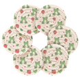 thumbnail image 2 of Haosy Set of 6 Drink Woven Coaster with Holder Heat Resistant Non-Slip Bar Coasters 4 Inches Frog Strawberries Heart Leaf, 2 of 7
