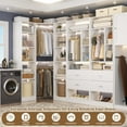 thumbnail image 4 of Homieasy 87.2" Large Corner Closet Organizer - 3 Sets with 4 Drawers, 4 Rods & Heavy-Duty 2000+ lbs Capacity,White, 4 of 7