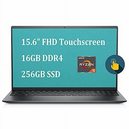 Dell Inspiron 15 5000 5515 2021 Premium Laptop I 15.6" FHD WVA Touchscreen I AMD 6-Core Ryzen 5 5500U (> i7-10510U) I 16GB DDR4 256GB SSD I Fingerprint Backlit KB USB-C Win10 Blue