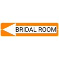 thumbnail image 1 of BRIDAL ROOM Orange Left Arrow 24 x 6 inch Aluminum Composite Sign, 1 of 4