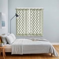 thumbnail image 4 of Sage Green Plaid Kitchen Curtains 63 Inch Length, Farmhouse Green White Checkered Lace Grommet Top Bedroom Living Room Curtains, Light Filtering Cafe Curtain Drapes 2 Panels Set 84''x63'', 4 of 9