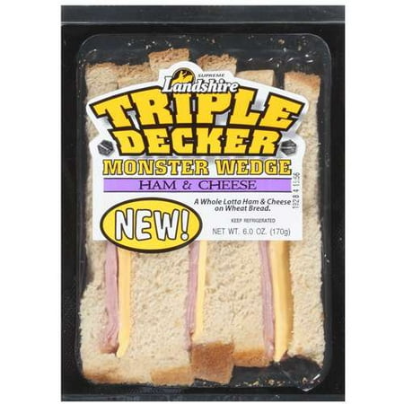 Landshire Supreme: Ham & Cheese Triple Decker Monster Wedge, 6 oz