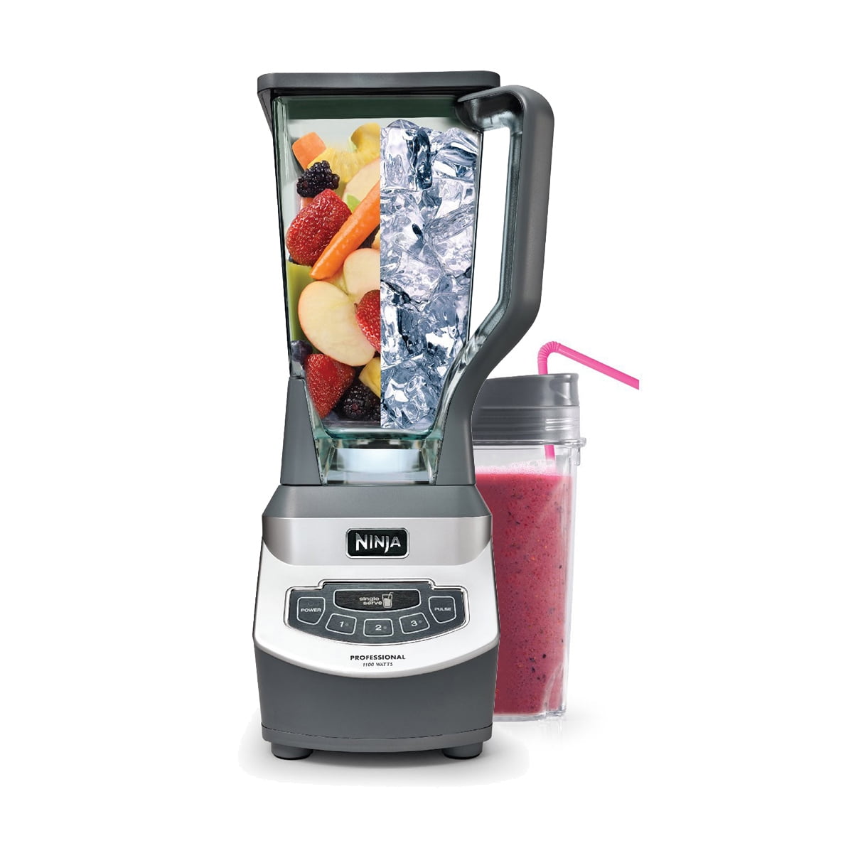 Ninja BL663 Professional Blender with Single Serve Cup (Refurbished