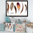 thumbnail image 3 of Designart 'Exotic Vibrant Boho Watercolor Feathers' Bohemian & Eclectic Framed Art Print, 3 of 4