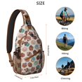 thumbnail image 5 of Summer Ice Cream Food Pattern Cute Sweet Treats Sling Backpack for Travel Cycling Hiking Lightweight, 5 of 6