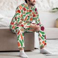 thumbnail image 5 of Mens Pajamas Set, Vegetables Button Down Long Sleeve Loungewear Sleepwear Pjs sets for Men, 5 of 5