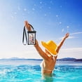 thumbnail image 3 of Floatable Floating Universal Waterproof Phone Case-Up to 8.0",Adjustable Lanyard Phone Pouch,Cellphone Dry Bags for Vacation Beach Pool Kayak Cruise Travel Essentials,Black,8.5x6.3", 3 of 5