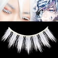 thumbnail image 1 of White False Eyelashes Cosplay Makeup False Eye Lashes Masquerade Party Eyelashes, 1 of 8