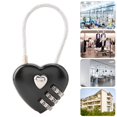 thumbnail image 3 of Qiilu Heart Shape 3 Digit Code Combination Luggage Bag Lock Password Security Couple Padlock, Luggage Coded Lock, Code Padlock, 3 of 8