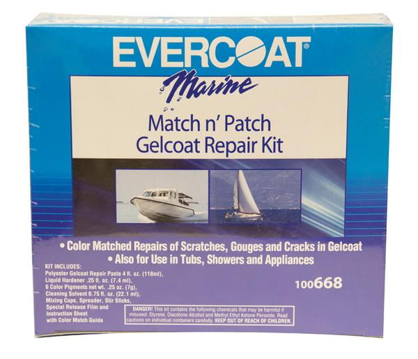 Evercoat Match N Patch Marine Pink Gel Coat Repair Kit 4 oz. for Tubs