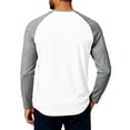 thumbnail image 5 of IAJDKMEK Men's Henley Shirts - Long Sleeve Color Block Raglan Casual Top with Soft Fabric for Daily Style,Light Gray L, 5 of 7