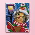 thumbnail image 3 of Kits de bordado completo Hugtrwg Gato de Navidad 14CT decoración de arte Para el hogar, 3 of 9