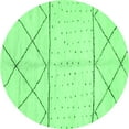 thumbnail image 1 of Ahgly Company Indoor Round Solid Emerald Green Modern Area Rugs, 5' Round, 1 of 4