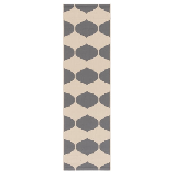 Safavieh Courtyard Elwyn Geometric Indoor/Outdoor Runner Rug, Beige/Anthracite, 2'3" x 12'